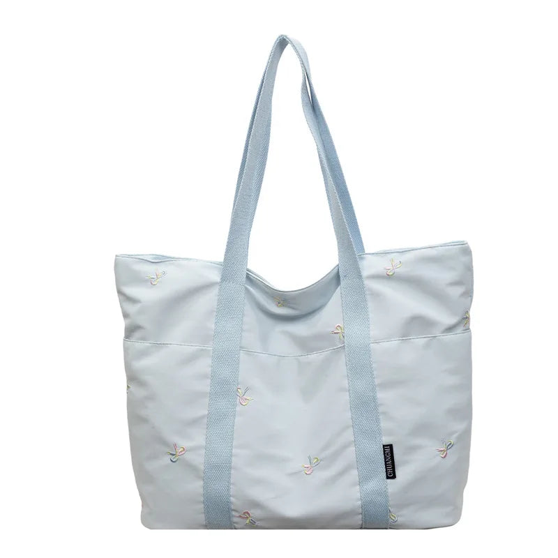 Minimalist Large Canvas Tote Bag – Women's Shoulder & Travel Bag Canvas Tote Bag Nixie BB-1471Blue
