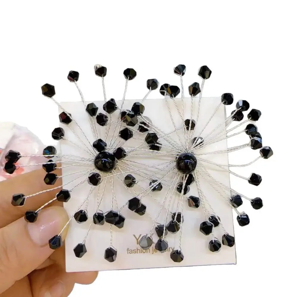 Snowflake Crystal Beaded Earrings – Bridal & Formal Studs