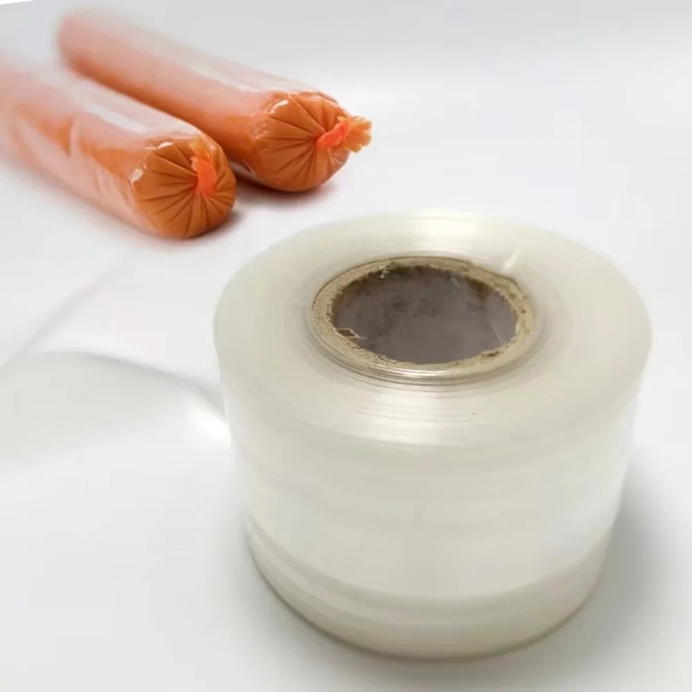 Food Grade Plastic Sausage Casing 5M/10M | Clear & Heat Safe Sausage Casing Nixie