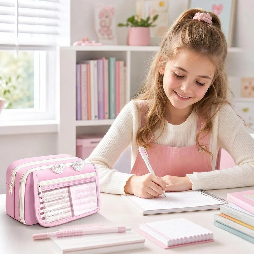 Oxford Flip-Top Pencil Case | 9-Layer Large Capacity Pouch Pencil Case Nixie