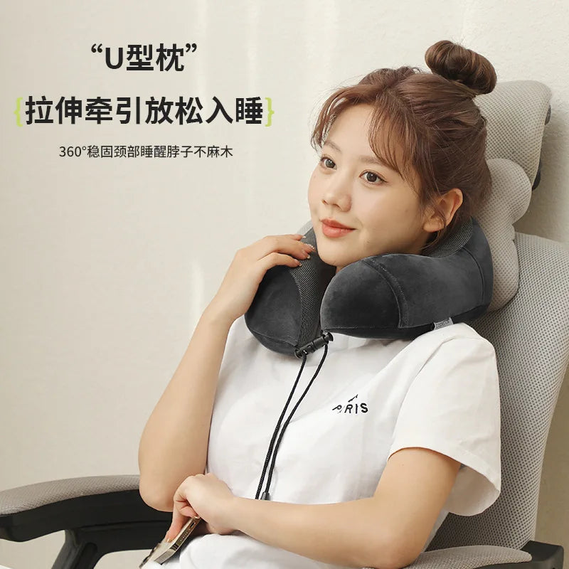 Memory Foam U-Shaped Travel Pillow – Magnetic, Ultra-Soft U-Shaped Travel Pillow Nixie