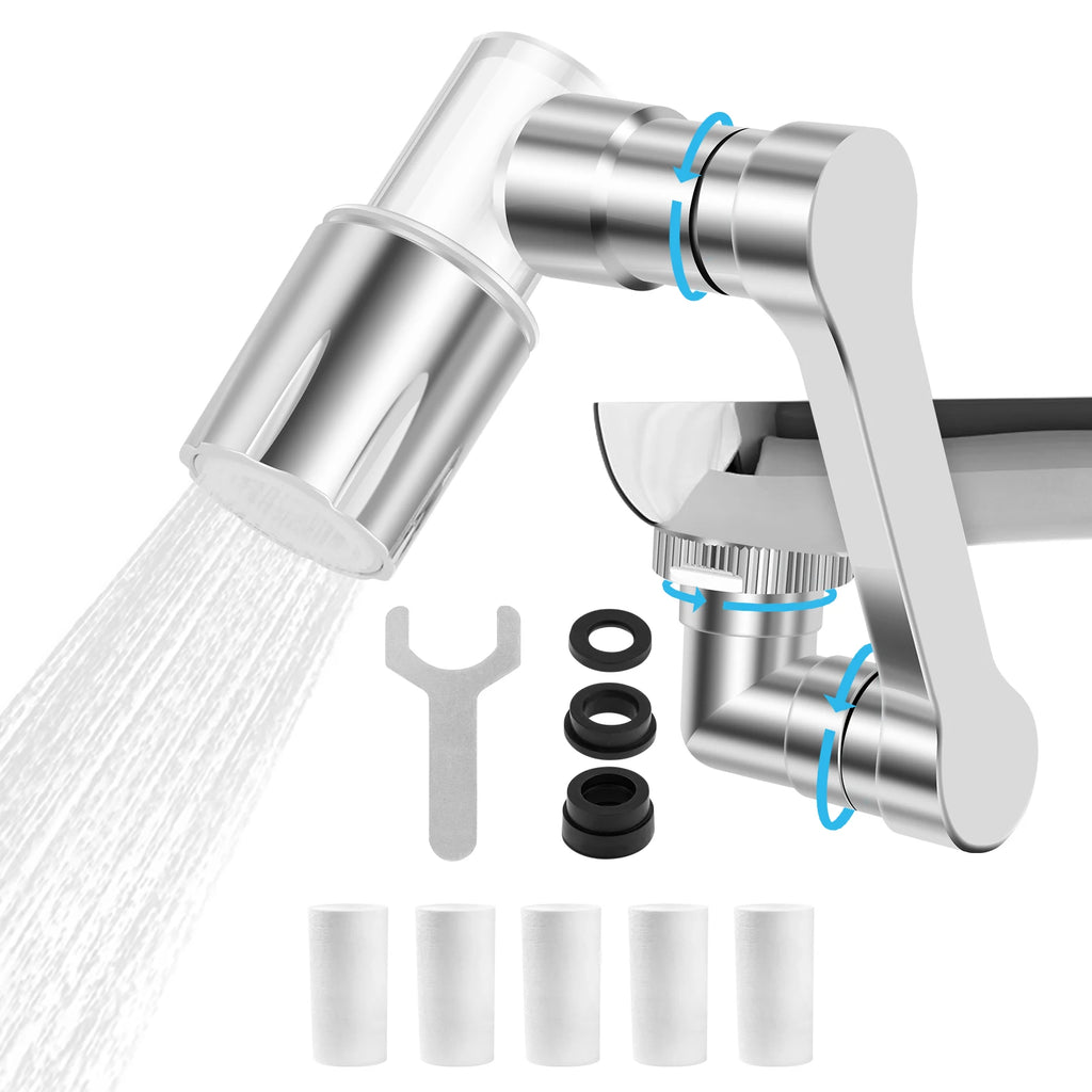 1080° Swivel Faucet Aerator Extender – Kitchen & Bathroom Faucet Aerator Extender Nixie