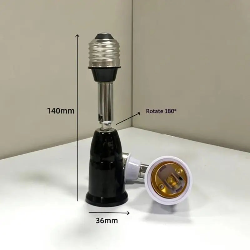 E27 to E27 Flexible LED Bulb Extension Adapter Socket