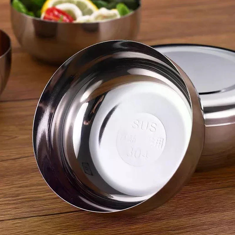 Stainless Steel Rice Bowl with Lid – Korean Style, Kid-Safe Rice Bowl with Lid Nixie