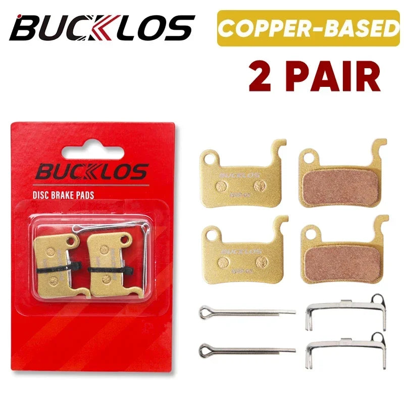 BUCKLOS Shimano Disc Brake Pads – MTB & Road Bike Disc Brake Pads Nixie Copper-Based 2Pair