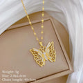 Butterfly Pendant Necklace Gold Plated Stainless Steel Women Pendant Necklace Nixie XL2606-434
