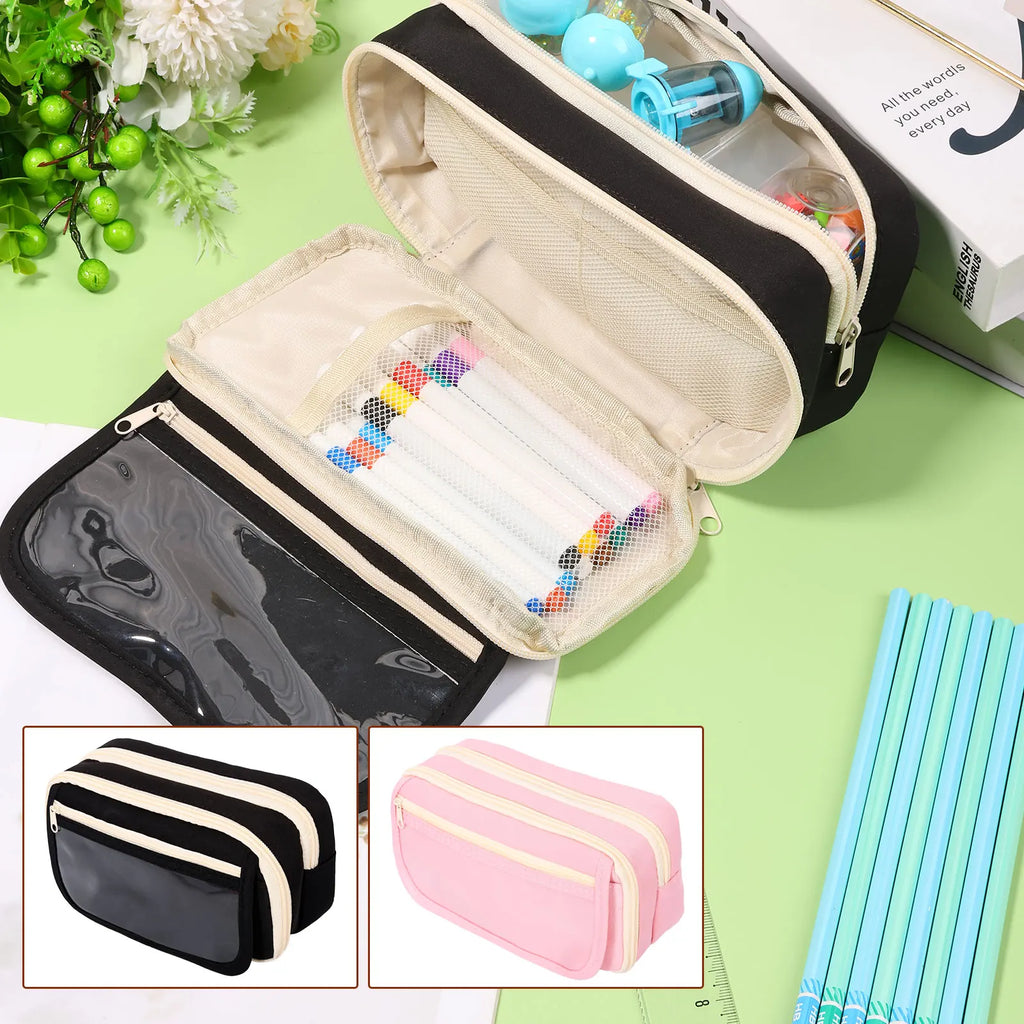 Large Capacity Multi-Layer Pencil Case & Organizer Bag