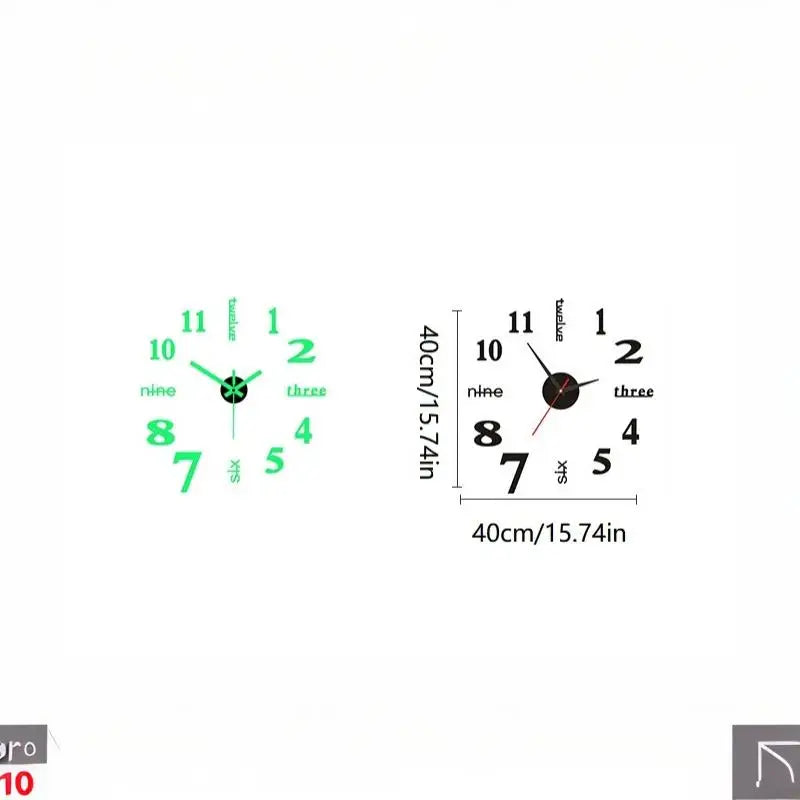 DIY Glow Acrylic Wall Clock – Silent Quartz Frameless Decor