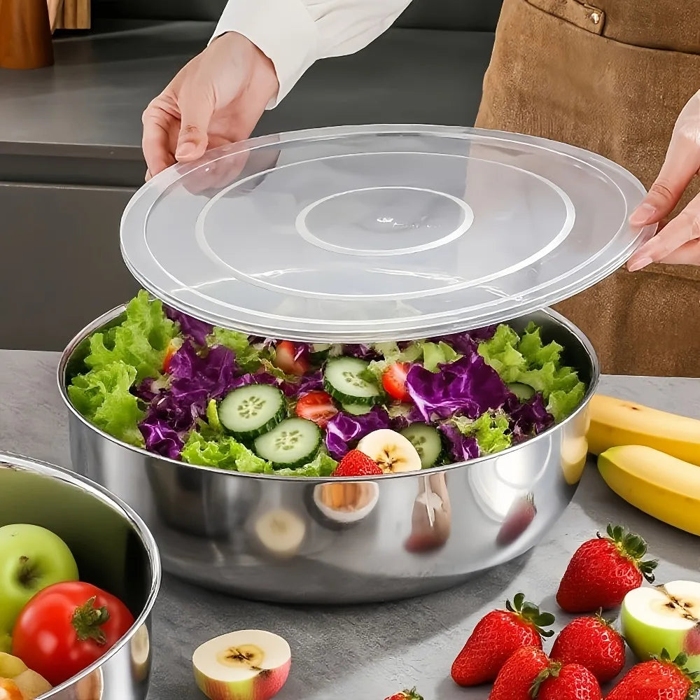 Large Stainless Steel Mixing Bowl – Dough, Salad & Soup Stainless Steel Mixing Bowl Nixie