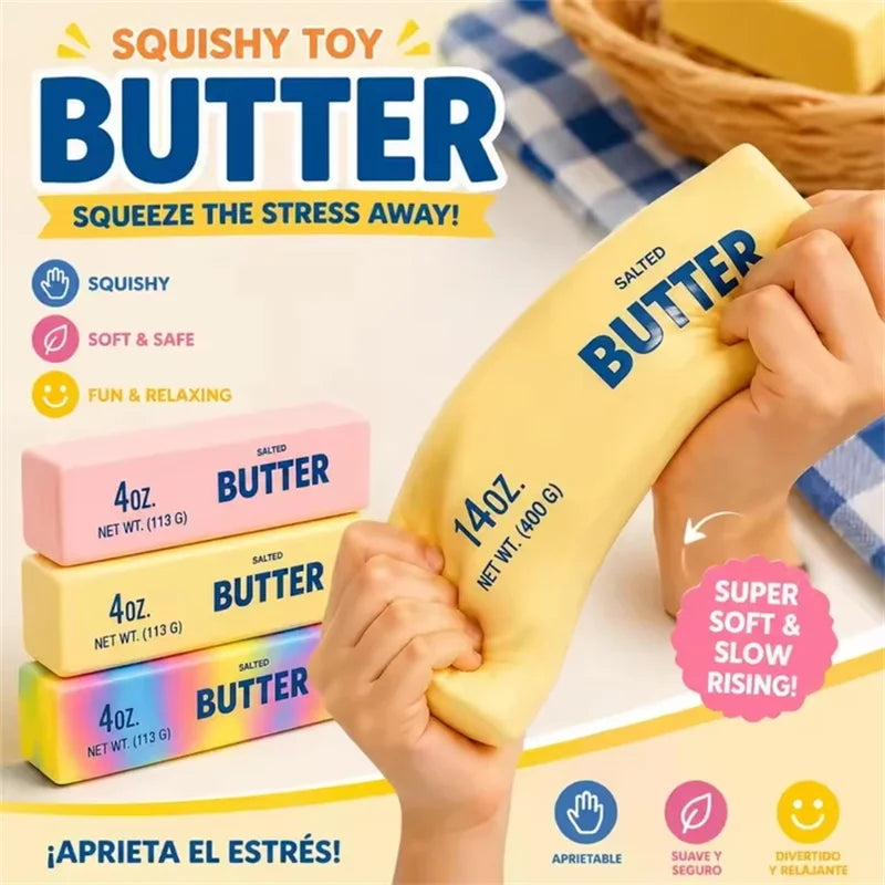 Butter Cheese Stick Squishy Toy – Soft Squeeze Fidget Gadget Squishy Fidget Toy Nixie
