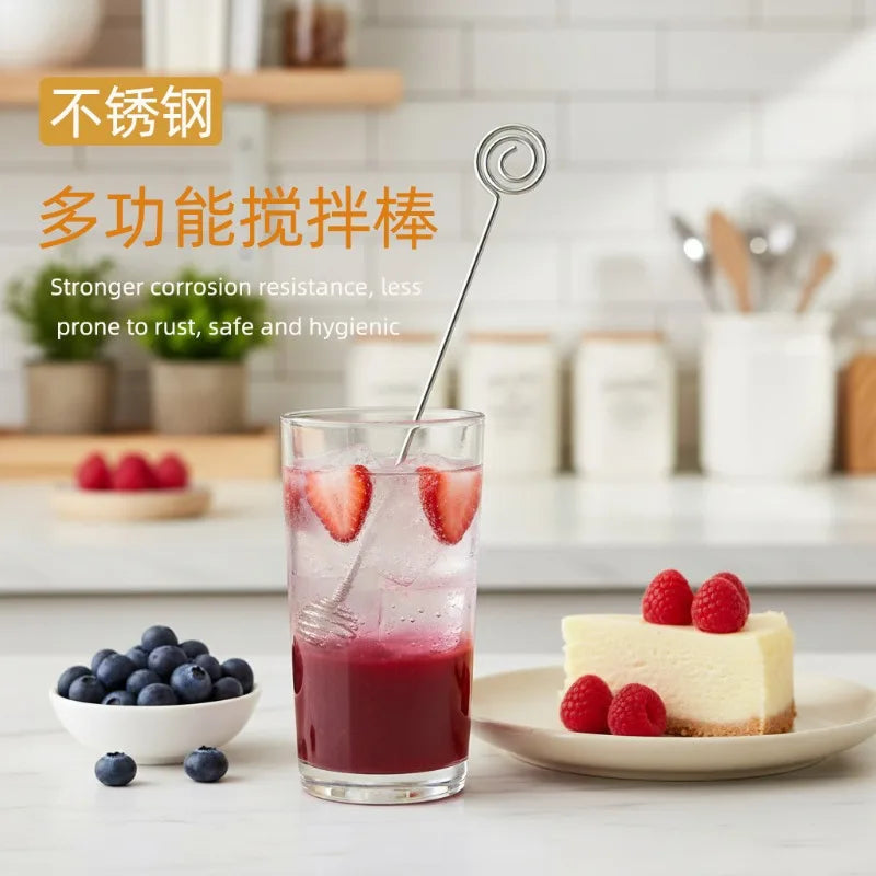 304 Stainless Steel Manual Mixer – Egg Beater & Cocktail Stirrer Manual Kitchen Mixer Nixie