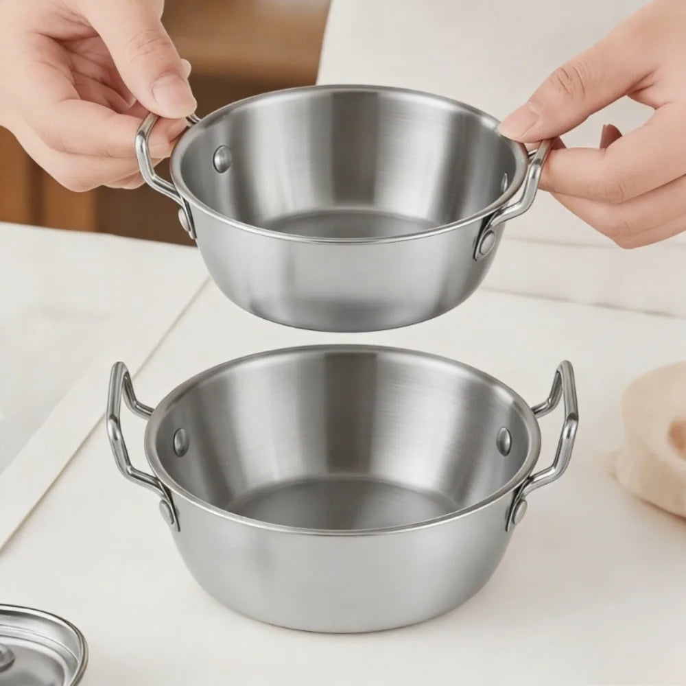Stainless Steel Noodle Bowl with Handle – Ramen & Soup Bowl Stainless Steel Bowl Nixie
