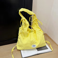 Women's Large Nylon Tote Drawstring Shoulder Bag | Nixie Women's Tote Bag Nixie yellow
