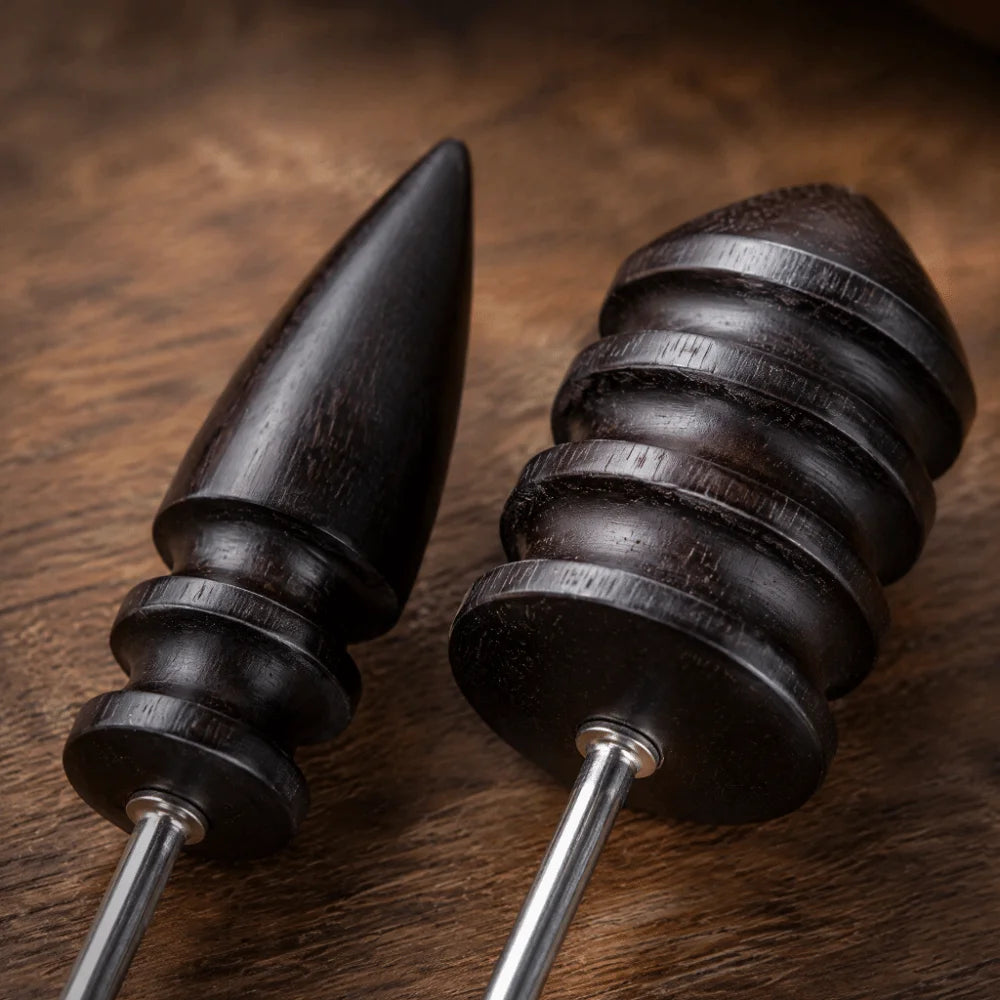 Sandalwood Leather Edge Burnisher Set – 2 Style Bits Leather Burnisher Set Nixie