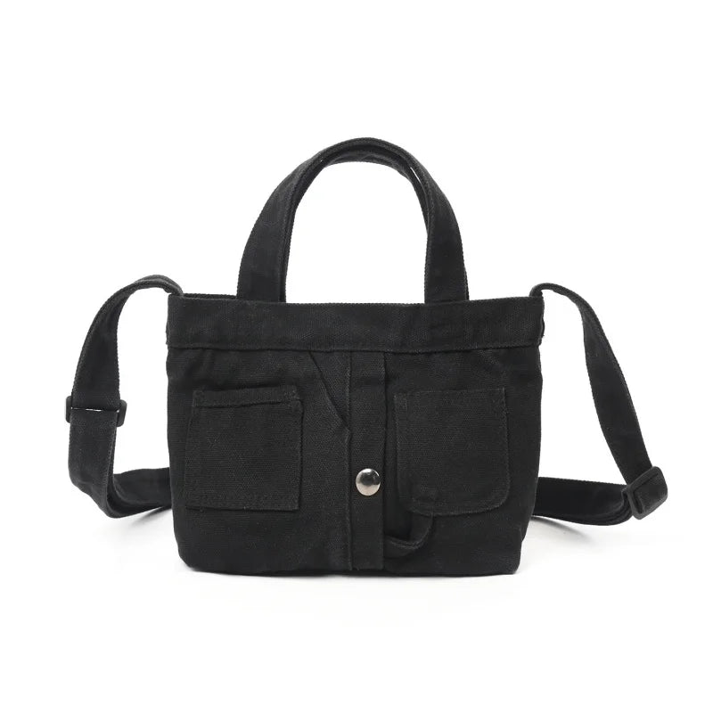 Vintage Denim Canvas Crossbody Bag – Retro Shoulder Tote Canvas Crossbody Bag Nixie