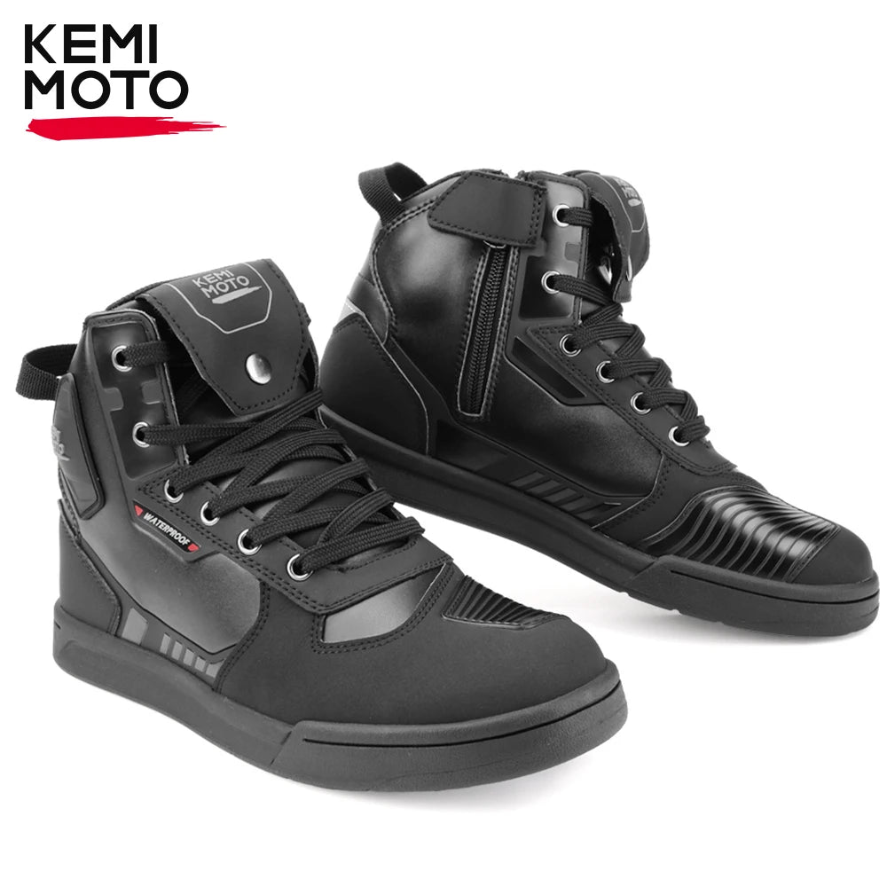 KEMIMOTO Men's Waterproof Motorcycle Riding Shoes | Ankle Protection Motorcycle Riding Shoes Nixie