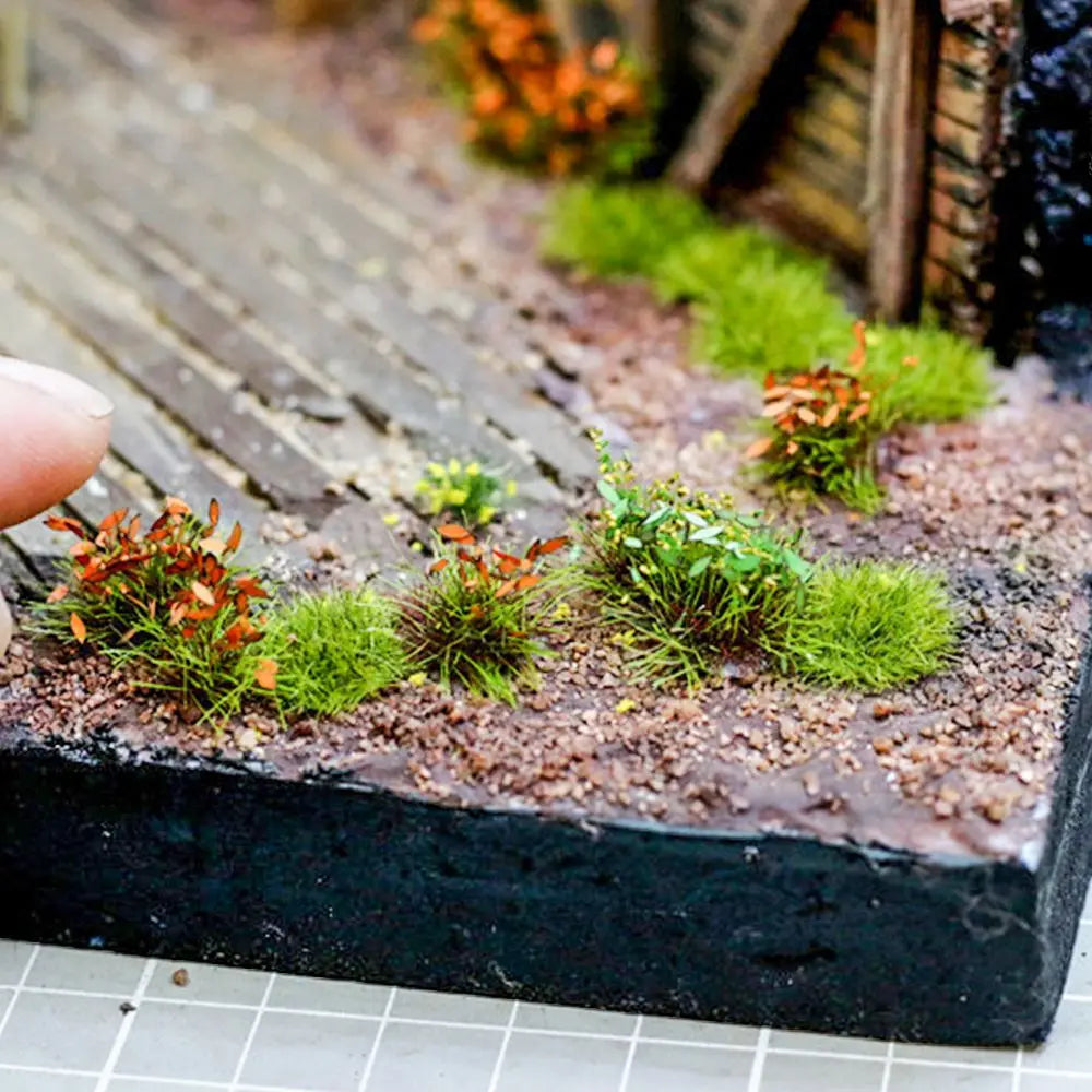 Railroad Scenery Grass Tufts & Bush Model Kit – Diorama Landscape Model Scenery Kit Nixie