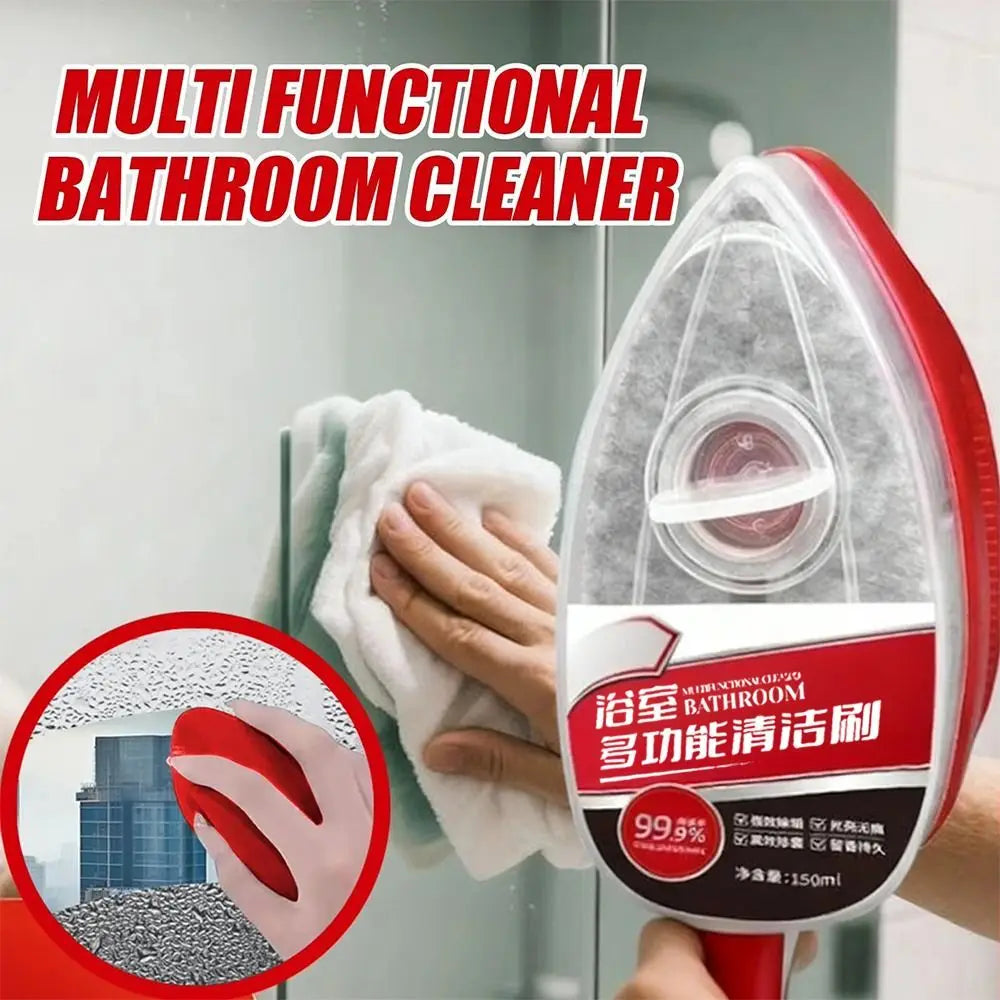 Bathroom Cleaner Brush with 100ml Liquid Compartment & Sponge
