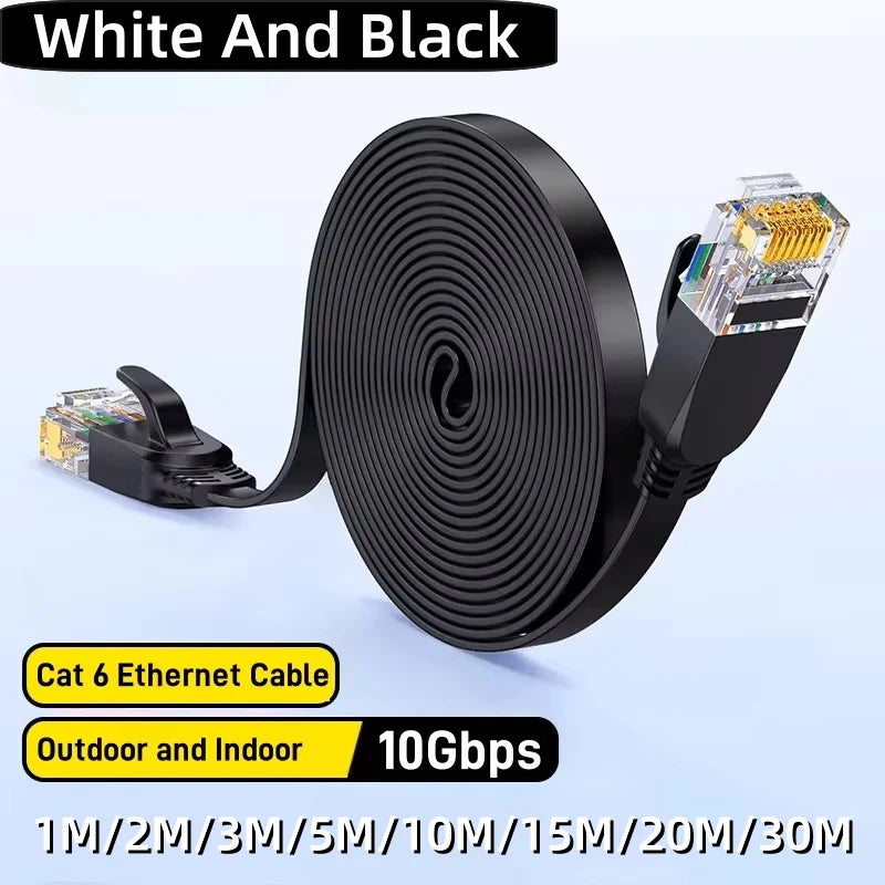 Cat 6 Flat Ethernet Cable – 1Gbps LAN for Gaming & Home Ethernet Network Cable Nixie