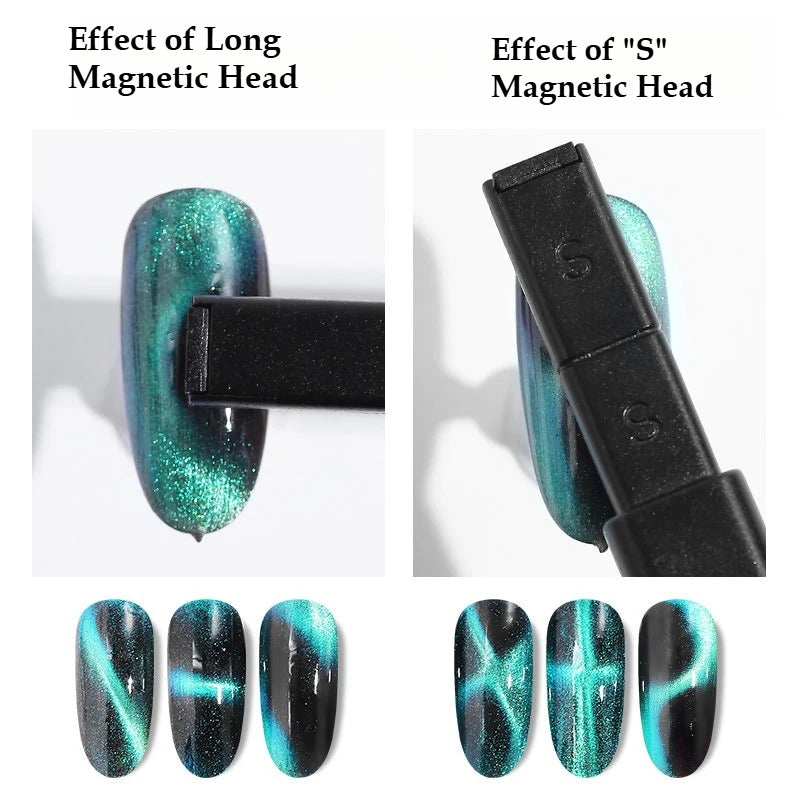 Double-Headed Cat Eye Nail Magnet 3D Tool for Gel Polish Art Nail Art Magnet Nixie