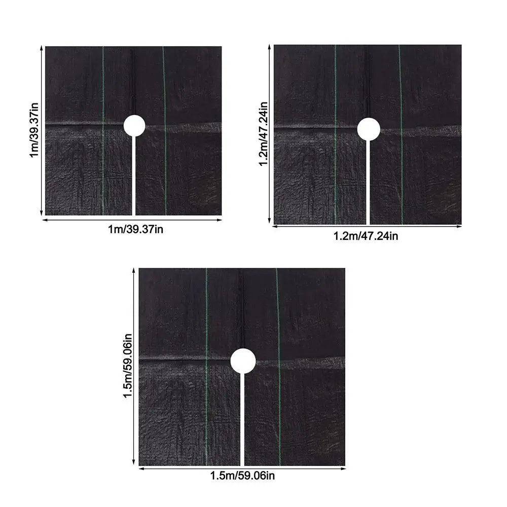 Reusable Weed Control Fabric Mat with Holes – Water Permeable
