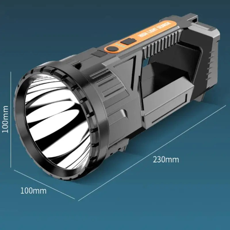 Rechargeable LED Flashlight with COB Side Light & Power Display