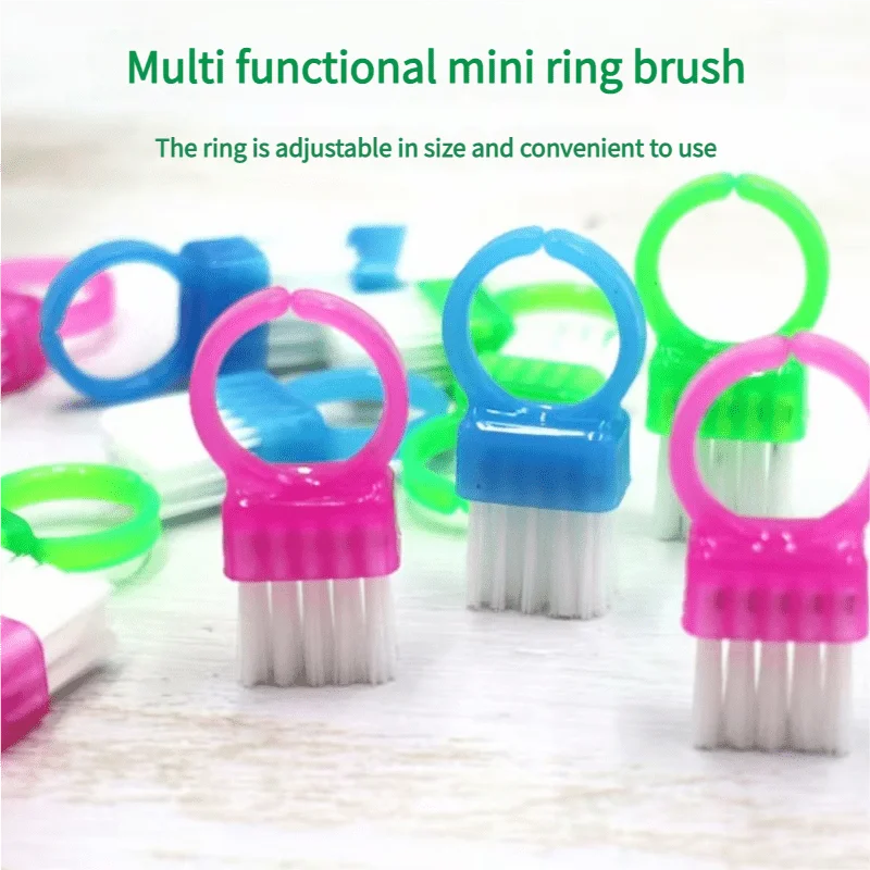 10Pc Mini Ring Nail Brush Set – Finger Grip Dust Cleaner | Nixie Nail Brush Set Nixie