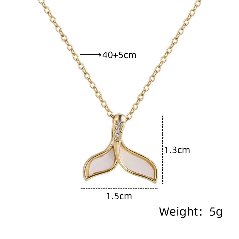 Elegant Mermaid Pendant Necklace | Women's Gold Collarbone Chain Pendant Necklace Nixie