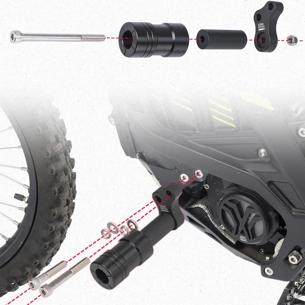 CNC Frame Sliders for Surron Light Bee & Segway X160 X260 Motorcycle Frame Sliders Nixie