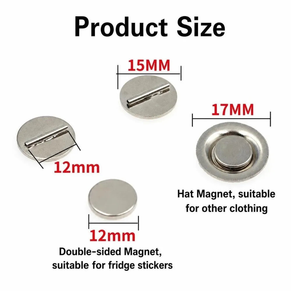 4 Pairs Magnetic Brooch to Fridge Magnet Converter DIY Badge Kit Magnetic Craft Converter Nixie