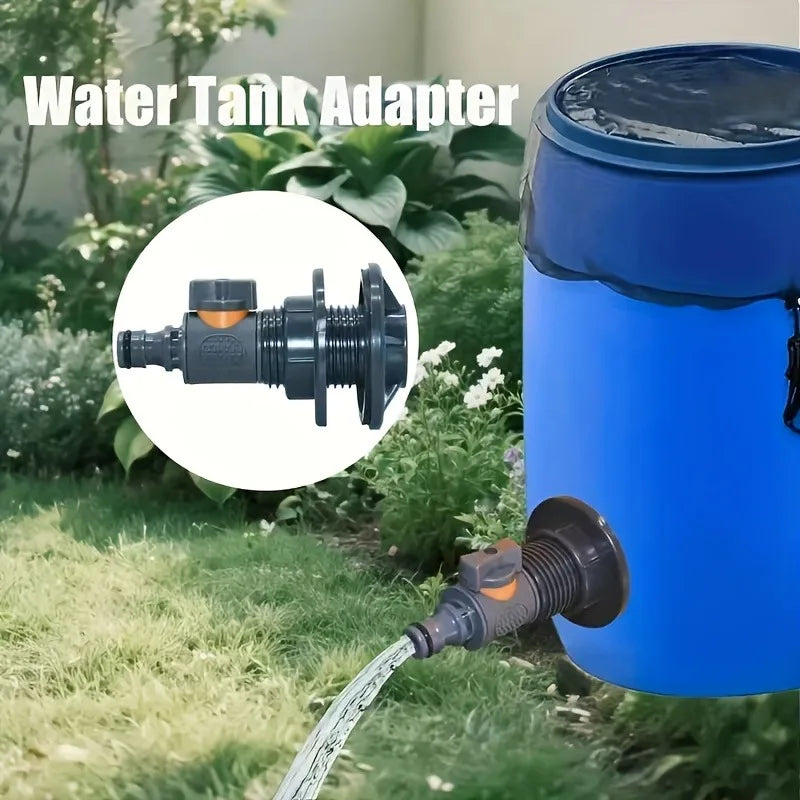 PVC/IBC Water Barrel Adapter with Valve – Rainwater Kit Water Tank Adapter Nixie