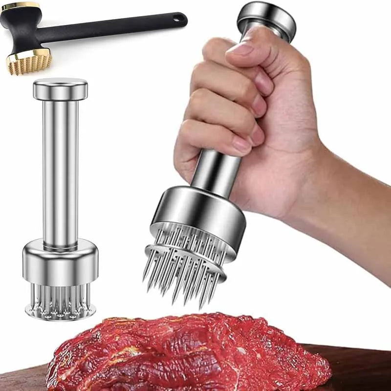 Stainless Steel 21-Needle Meat Tenderizer – Steak & Poultry Tool Meat Tenderizer Tool Nixie