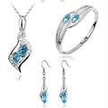 4-Piece Gold-Plated Necklace Bracelet & Earrings Jewelry Set Fashion Jewelry Set Nixie StyleE