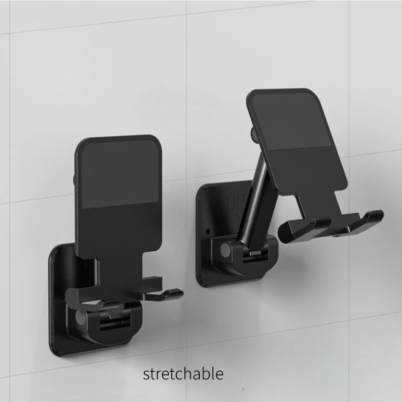 Foldable Adhesive Wall Phone Stand – Hands-Free Holder Wall Phone Stand Nixie black-1pc