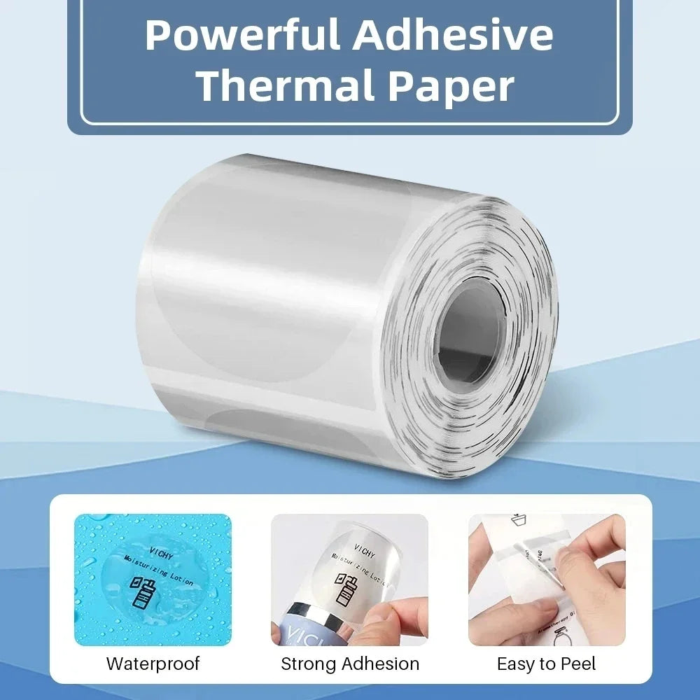 Phomemo M110 M200 M221 Clear Round Thermal Labels 1.57" Thermal Label Roll Nixie