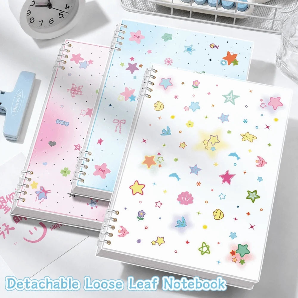 A5/B5 Star Print Binder Notebook – Dopamine Color Planner