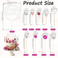 Disco Ball Cake Topper Set – Birthday & Party Decoration Cake Topper Set Nixie pink