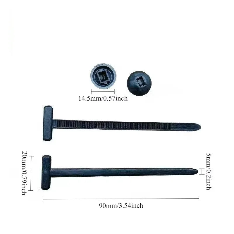 Universal Nylon Cable Tie Clips Car Auto Fastener Screw Replacement Auto Fastener Clips Nixie