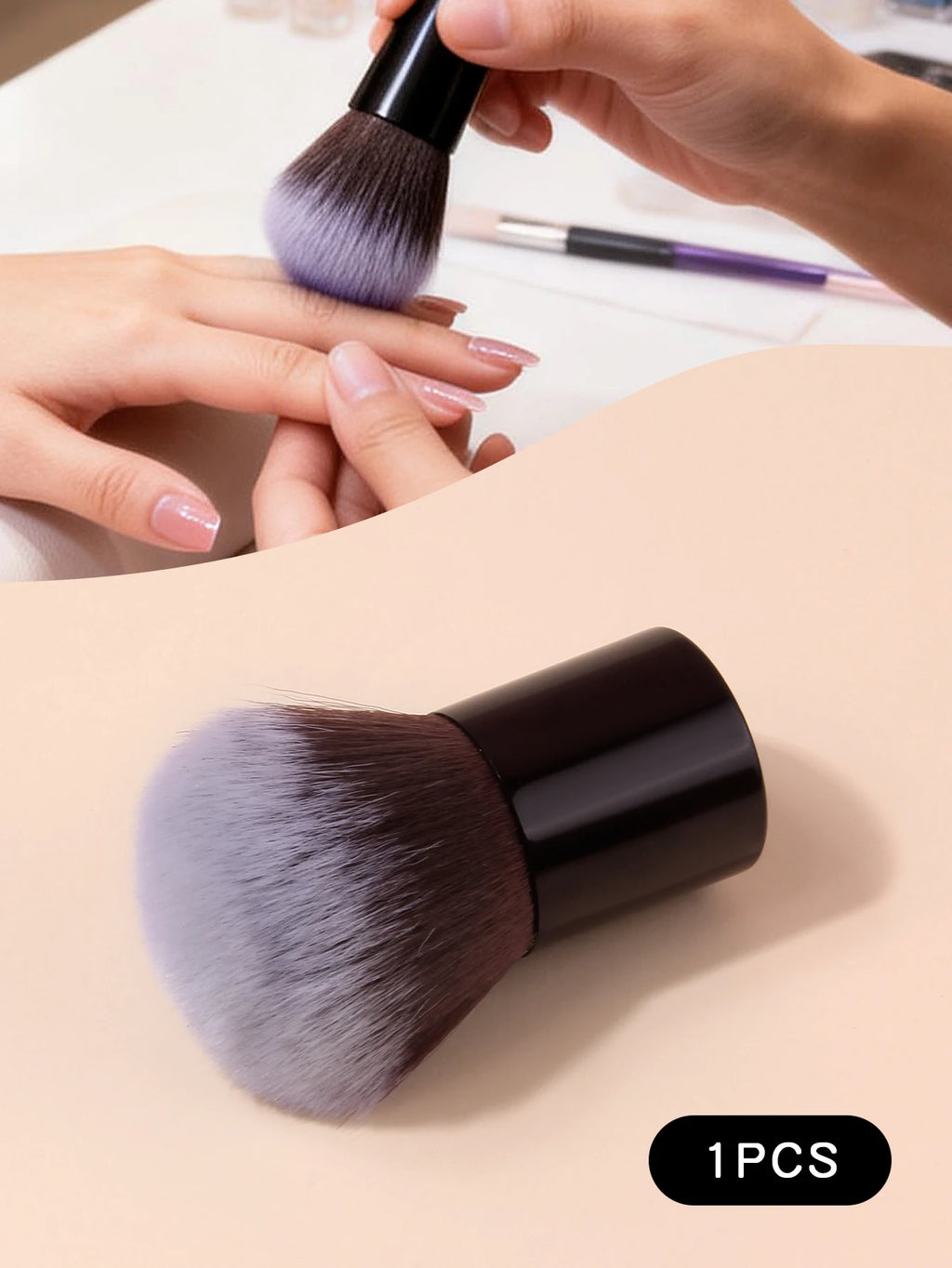 Nail Art Mushroom Dust Brush – Soft, Shed-Free & Portable Nail Dust Brush Nixie