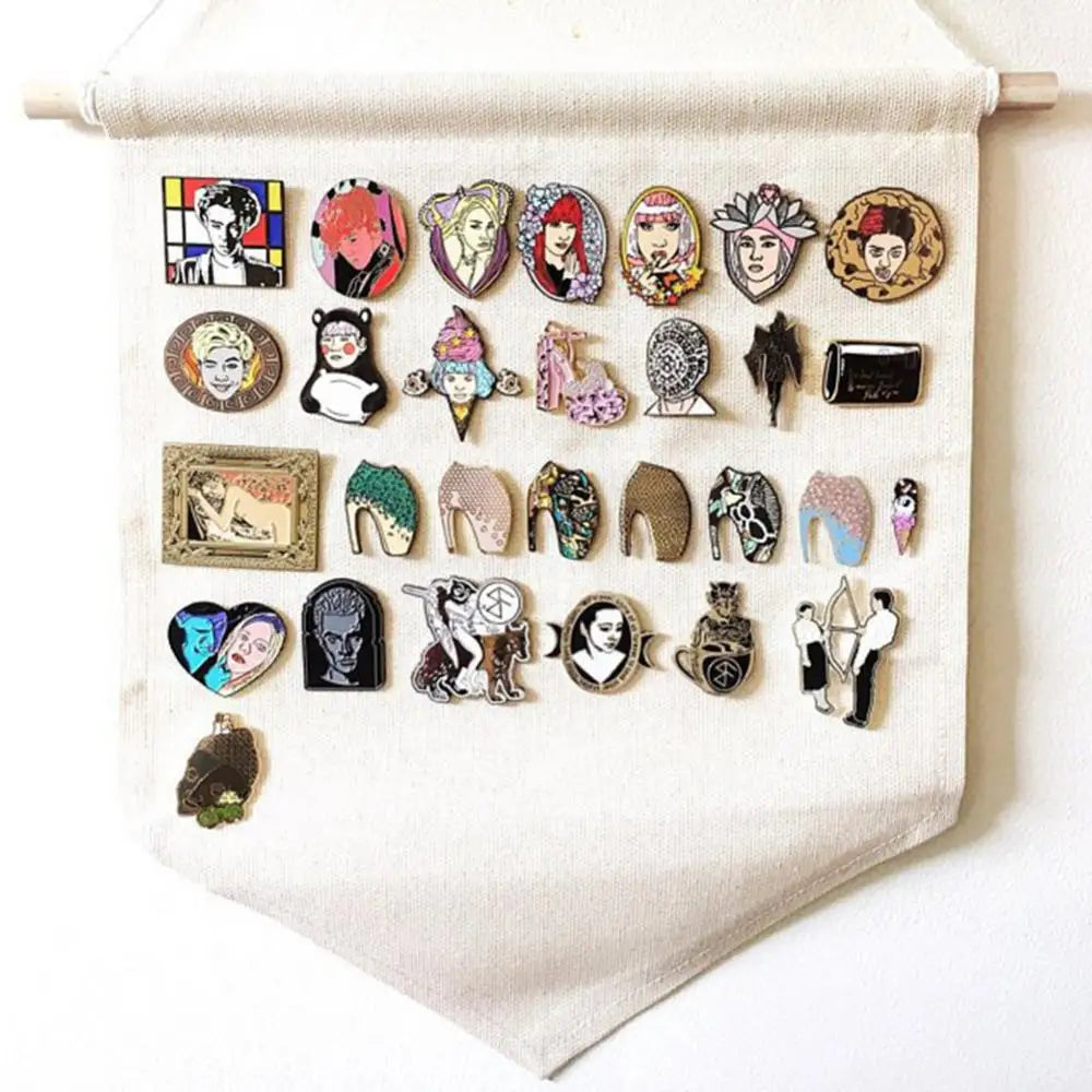 Nordic Pin Display Pennant | Brooch & Badge Wall Organizer Pin Display Pennant Nixie
