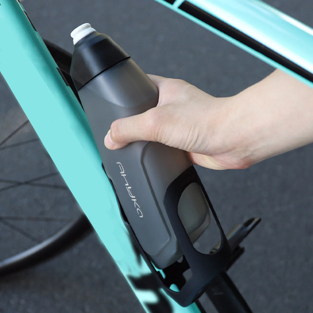Aerodynamic Cycling Water Bottle & Cage Set – 600ml MTB Road Cycling Water Bottle Set Nixie