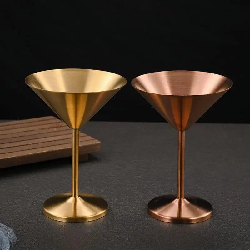Stainless Steel Goblet | Cocktail, Wine & Dessert Cup Metal Goblet Glass Nixie