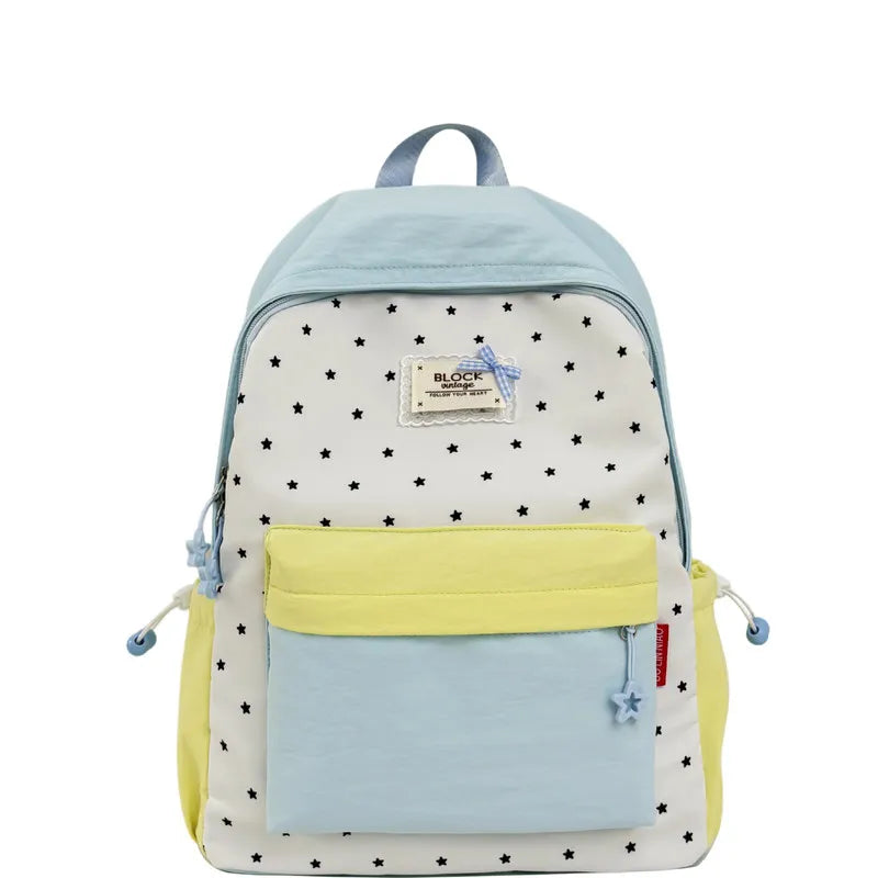 Korean Polka Dot Backpack for Women – College School Bag