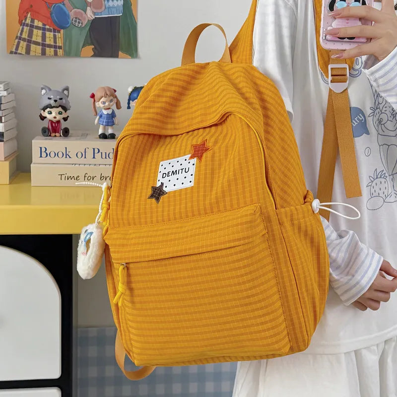 Korean-Style Flannel Backpack for Girls – Lightweight, Large Capacity Girls School Backpack Nixie
