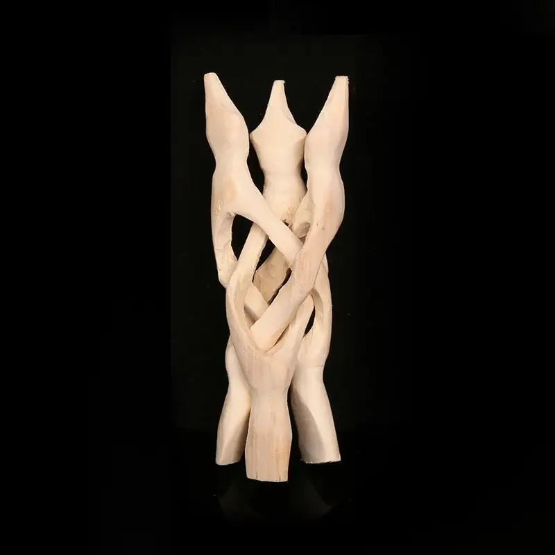 Vintage Wooden Tripod Stand for Crystal Balls & Shell Display