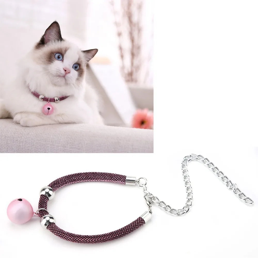 Japanese Style Cat Collar with Bell – Adjustable Nylon Cat Collar Nixie