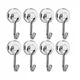 Heavy Duty Neodymium Magnetic Hooks – 8/12/16 Pack, Black Magnetic Storage Hooks Nixie Bright Silver 8PCS