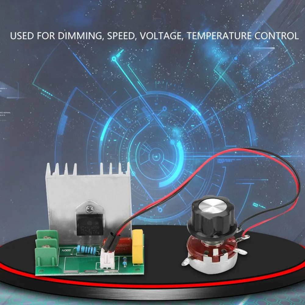 AC 0-220V 4000W Motor Speed Controller 40A SCR FR-4 Board Motor Speed Controller Nixie