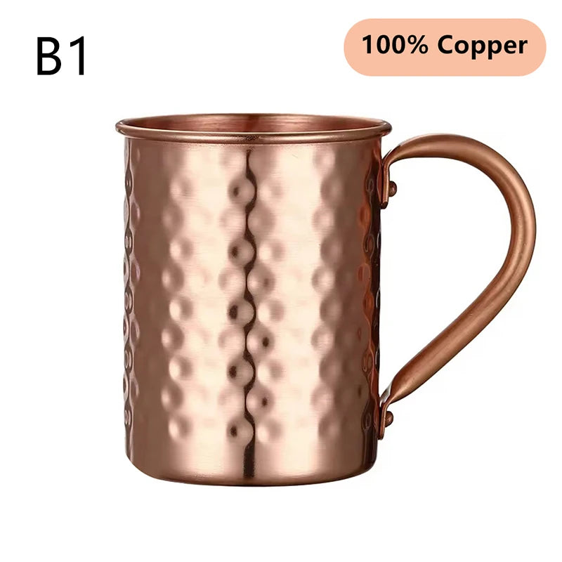 Hammered Copper Moscow Mule Mug 500ml – Cocktail Bar Cup Cocktail Mug Nixie A4 401-500ml