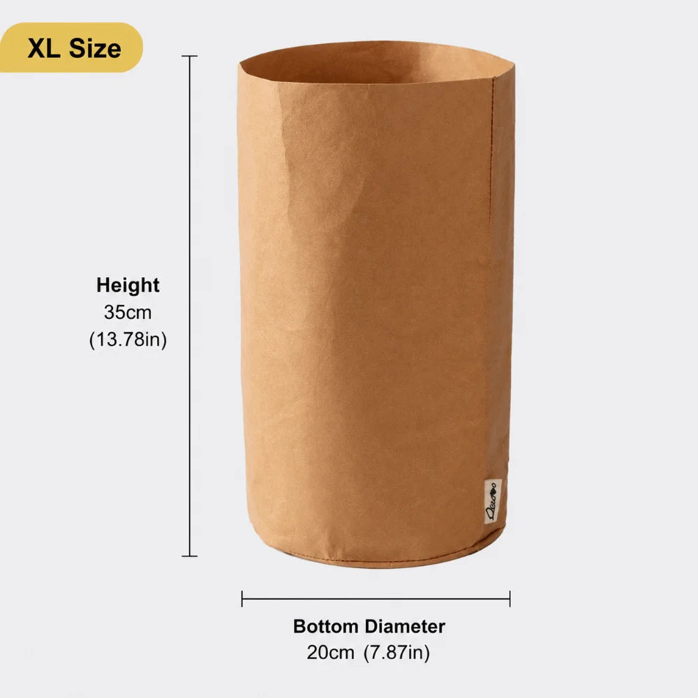 Washable Kraft Paper Storage Bag – Waterproof, Multi-Use Organizer